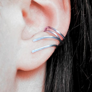 Cuff ear - bague d'oreille en argent 950 - bijou minimaliste - faux piercing