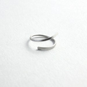 knuckle ring silver Sterling silver ring adjustable minimalist image 7