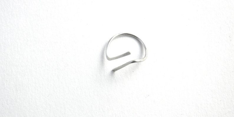 Bague de phalange en argent Sterling ajustable bijou design et minimaliste image 7