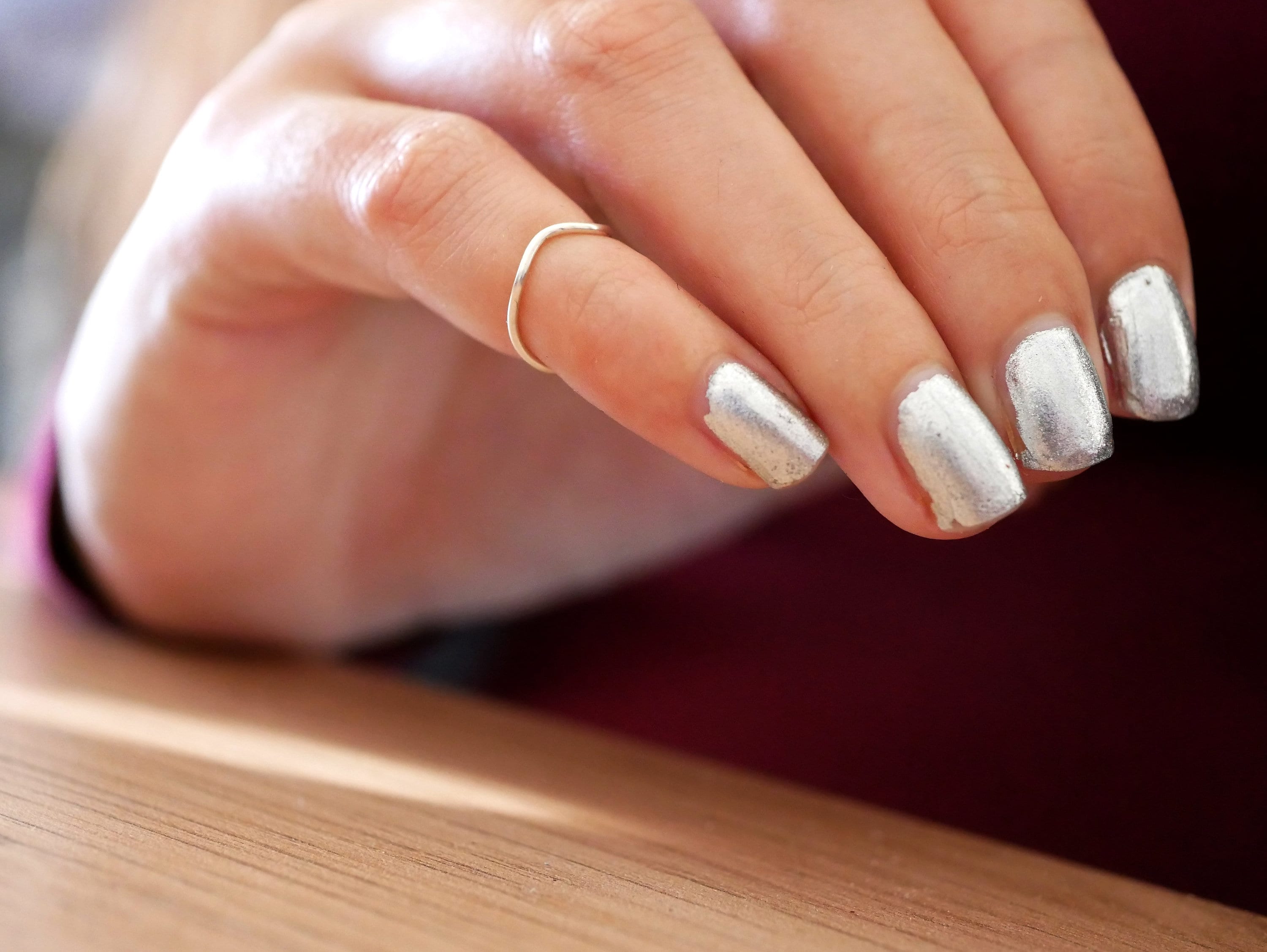 knuckle ring silver - Sterling silver ring - adjustable - small size - minimalist