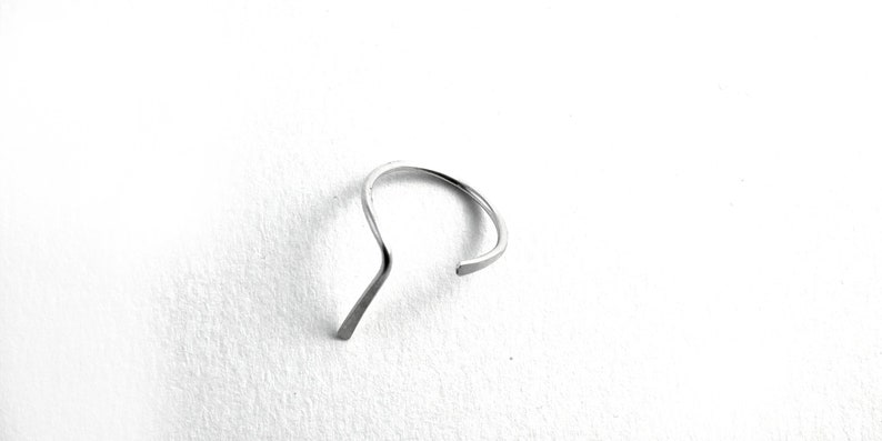 Anello minimalista in argento sterling per nocche o anello per mignolo regolabile immagine 6