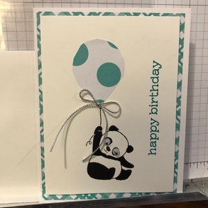 Verjaardagskaart Panda met ballon (dier)