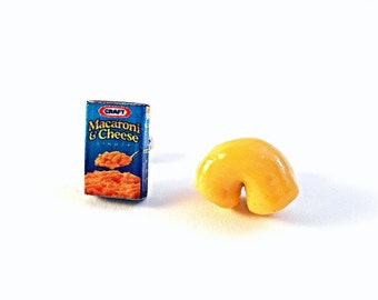 Macaroni & Cheese Stud Earrings, Mini food jewelry