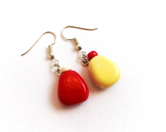 Ketchup - Mayonnaise Earrings