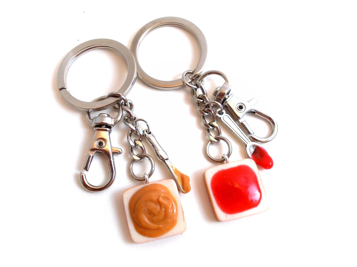 Bff Peanut Butter and Jelly Keychains Peanut Butter and Jelly Etsy