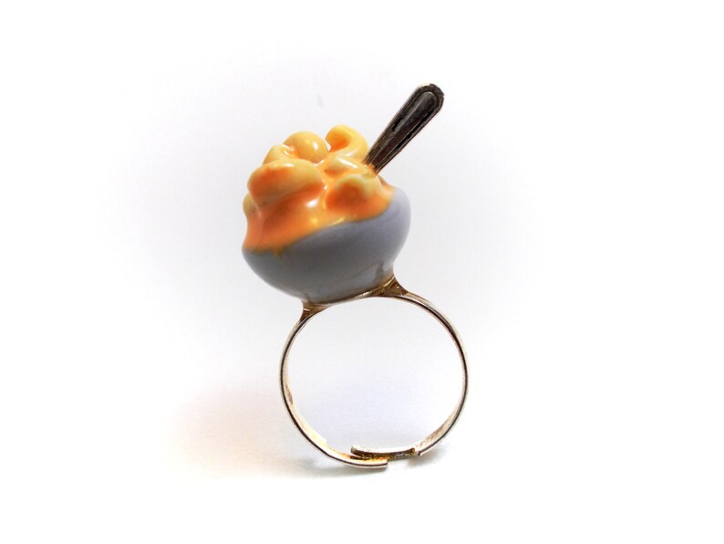 Macaroni & Cheese Ring, Miniature Food Jewelry image 2