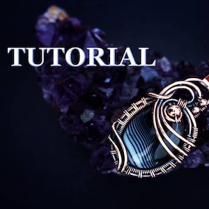 Wire wrap tutorial - Wire wrapped pendant tutorial - Wire jewelry tutorial - Tutorial wire wrapped jewelry - Wire tutorial - DIY wire wrap