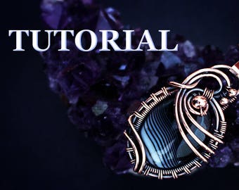 Tutorial de envoltura de alambre - Tutorial de colgante con envoltura de alambre - Tutorial de joyería con alambre - Tutorial de joyería con envoltura de alambre - Tutorial de alambre - Envoltura de alambre DIY