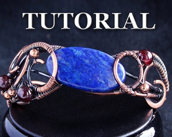 Tutorial per bracciale avvolto in filo metallico - Tutorial per gioielli in filo metallico - Tutorial per avvolgimento in filo metallico - Tutorial per bracciale rigido - Avvolgimento in filo metallico fai da te - Modello per gioielli in filo metallico