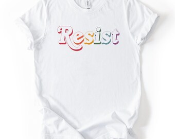Rainbow Resist Pride T-Shirt: LGBTQ+ Aktivistenkleidung