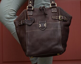 Handmade Full Grain Leather Tote Bag: Soft Shoulder Bag