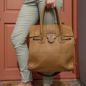 Bolso de mano de cuero suave hecho a mano, cartera grande de cuero, bolso cruzado
