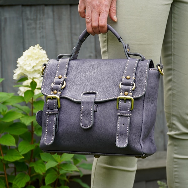 Leather Satchel Bag, Handmade Leather Shoulder Bag, Leather Cross Body Bag, Soft Leather Handbag