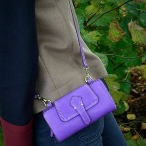 Bolso de mano de cuero hecho a mano, bolso de mano de cuero, bolso bandolera pequeño de cuero