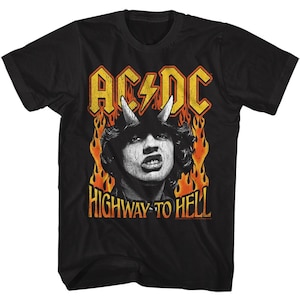 AC/DC Angus Young Highway to Hell Fired Black Shirts