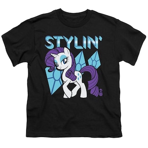 My Little Pony Stylin Kid&#39;s Black T-Shirts