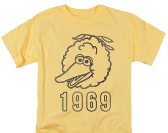 Sesame Street Big Bird 1969 Banana Shirts