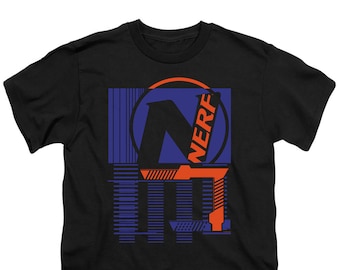 Nerf Grid Kid's Black T-Shirts