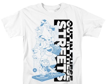 Sesame Street Out in These Streets Shirt, Licensed Retro Cartoon Graphic Tee, Nostalgia Fan Gift