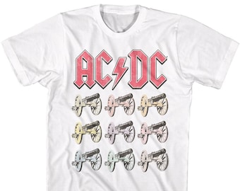 AC/DC 'For Those About To Rock' Long Sleeve T-Shirt - Medium, White With Red Cannon Print - View #10