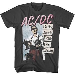 AC/DC Dirty Deeds Done Dirt Cheap Charcoal Grey Shirt