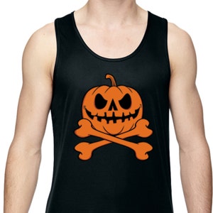 Men&#39;s Halloween Pumpkin Skeleton Moisture Wicking Tank Top 18774-703