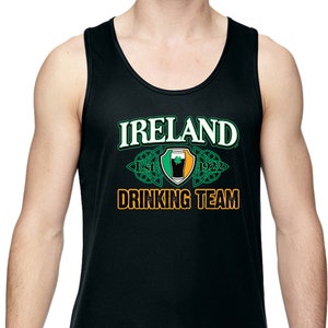 Men&#39;s St Patrick&#39;s Day Ireland EST 1922 Drinking Team Moisture Wicking Tank Top XIT-11353-703