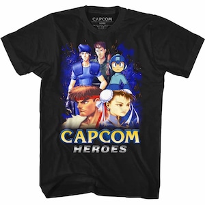 Capcom Heroes Adult Black Shirts