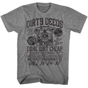 AC/DC Dirty Deeds Done Dirt Cheap Heather Grey Shirt
