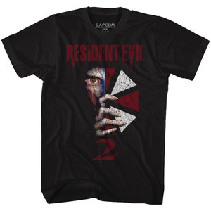 Resident Evil 2 Distressed Logo Black Shirts