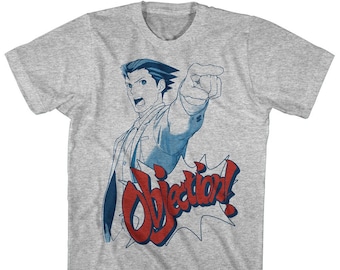 Ace Attorney Objection Adult Athletic Heather Shirts