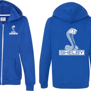 Shelby Cobra Parts Front & Back Print Ladies Ford Full Zip Hoodie 18149E2-FB-71600FL