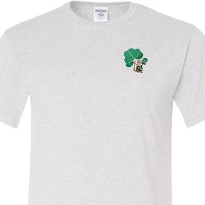 Irish Mouse Patch Pocket Print St Patrick&#39;s Day Tall Tee T-Shirt IRISHMOUSE-PP-PC61T
