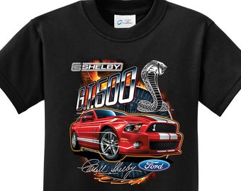 Ford Red Mustang Shelby GT500 Kids Tee T-Shirt 17930D2-PC61Y