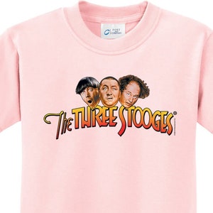The Three Stooges Funny Faces Logo Kid&#39;s Shirt 26277HD4-PC61Y