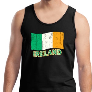 Herren St Patrick s Day Distressed Irland Flagge Tank Top XIT-11516-2200