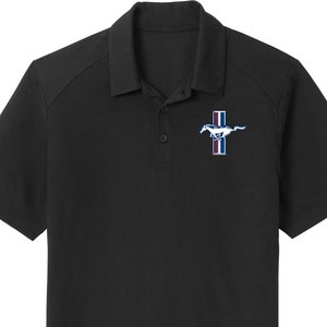 Legend Lives Crest Pocket Print Men&#39;s Ford Tri-Blend Wicking Polo Shirt 18146E9-PP-ST405