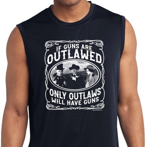 The Three Stooges Outlaws Men&#39;s Sleeveless Moisture Wicking Tank Top 26281ED2-ST352