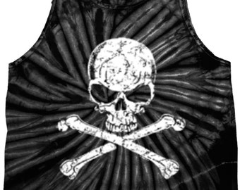 【関税・送料込】Grunge tie-dye l skull t-shirts - 1165 関税・送料込】Grunge tie-dye metal skull t-shirts - 1165