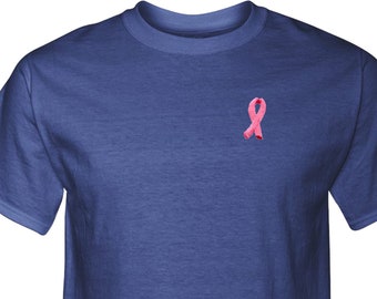 M!LK Ribbon Tシャツ Breast Cancer Awareness Embroidered Ribbon Pocket Print Tall Tee T