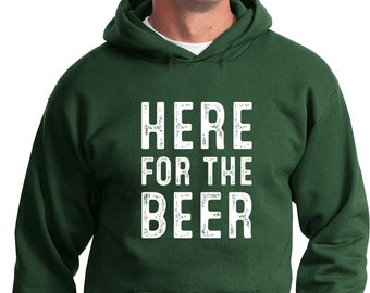 Here for the Beer Hoodie St Patrick’s Day Shirt • Irish Pub Hoodie • Funny Beer Drinking Sweatshirt • St Paddy’s Gift 22438E4-PC90H