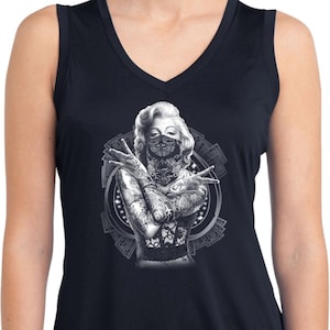 Marilyn Monroe Outlaw Ladies Moisture Wicking Sleeveless Tank Top 18519ED2-LST352