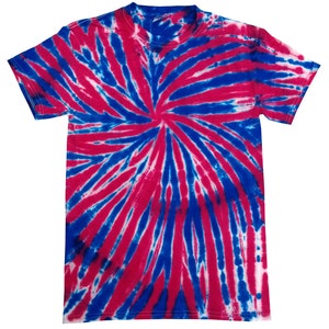 Rot Weiß und Blau Union Jack Patriotic Tie Dye T-Shirt UNIONJACK-1000P