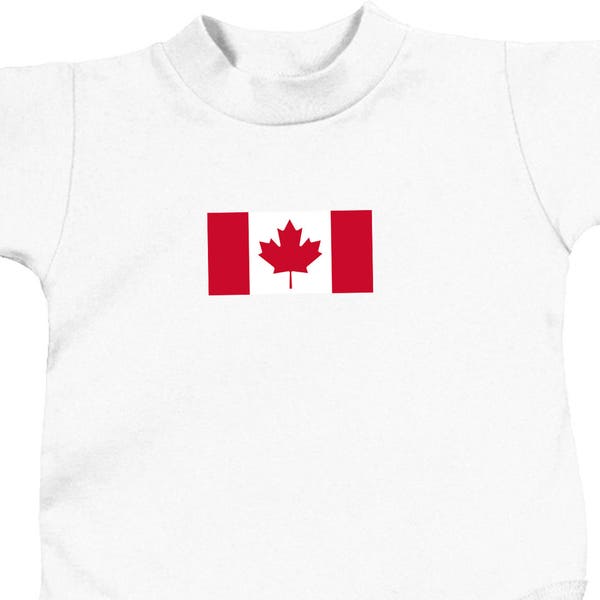 Kid's Canadian Flag Middle Print Onesie 21438E9-MP-4438
