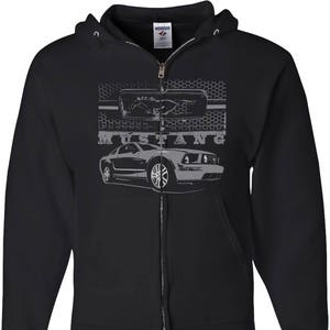 Ford Mustang with Grill Full Zip Hoodie 21284EV1-993