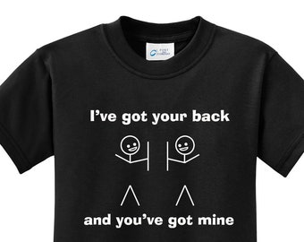 I've Got Your Back White Print Kid's T-Shirt WIGOT-PC61Y