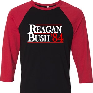 Reagan Bush 1984 Raglan Shirt REAGAN84-3200
