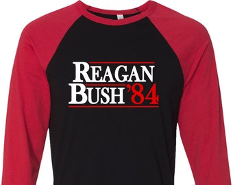 Reagan Bush 1984 Raglan Shirt REAGAN84-3200