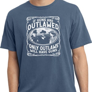 The Three Stooges Outlaws Adult Unisex Pigment Dyed Tee T-Shirt 26281ED2-PC099