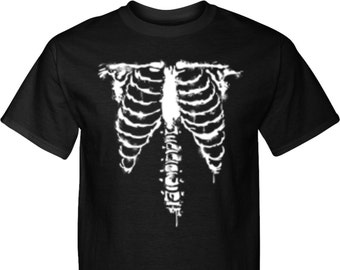 Halloween Skeleton Tall Tee T-Shirt 17491-PC61T